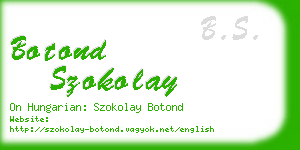 botond szokolay business card